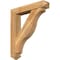 Ekena Millwork Funston Arts and Crafts Rough Sawn Bracket w/ Offset Brace, Western Red Cedar, 6"W x 30"D x 34"H BKT0604X30X34FST03RWR - alternate 1